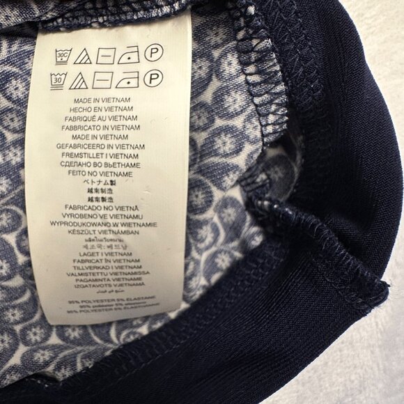 Michael Kors Womens Dress Navy White Floral Print Short Sleeve Size S NWT Preppy - Picture 10 of 12